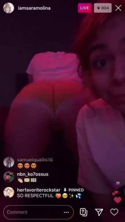 Sara Molina twerking on IG Live 🍑🍑🍑🍑🍑🍑🍑🍑