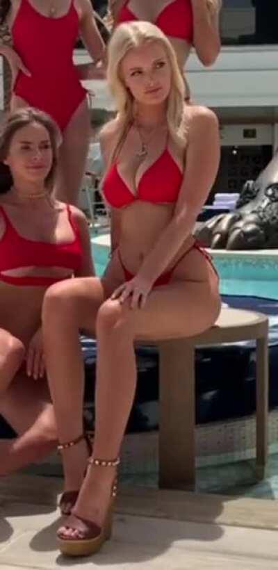 Red bikini close-up