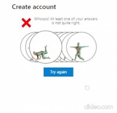 Microsoft captcha... I've been trying to create an account for half an hour now.