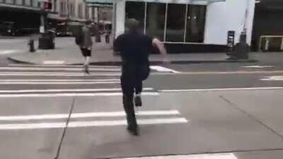 Alex Jones runs like a thug