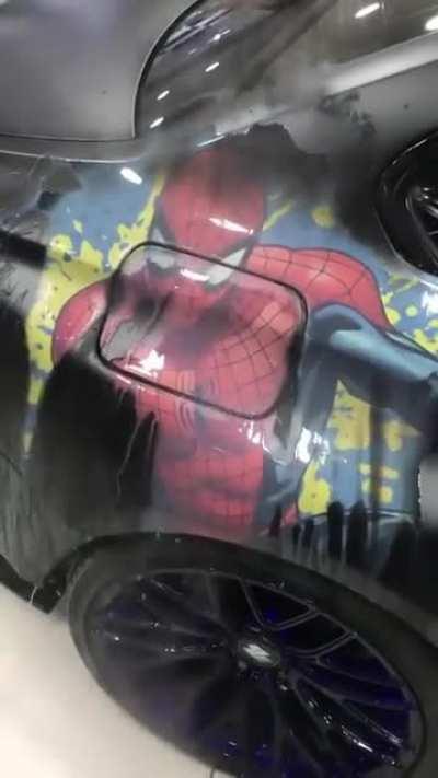 On hot sunny days, paint job will reveal Spidey at 26-28 degrees Celsius.