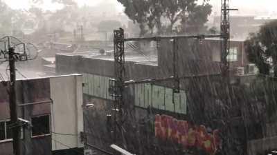 Yesterday’s downpour in Melbourne, Australia.