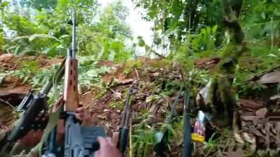 Kachin Independence Army Fighting the Myanmar Junta with Type 56 AKs, Type 79 SVDs (or jungle-manufactured equivalents), and Tracksuit shorts (late October or early November) (Music from Source)