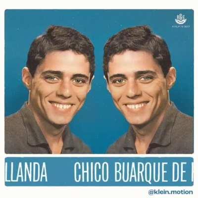 The first of a series of animated album covers: Brazilian singer Chico Buarque's debut album, 1966