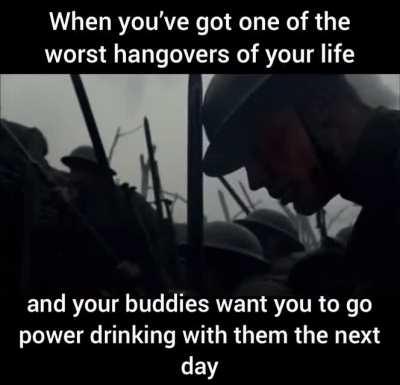 What drinking with the Marines is like.