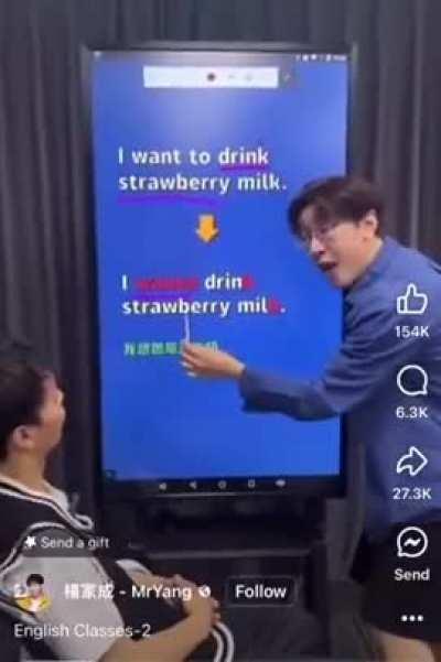 “I Want To Drink Strawberry Milk”