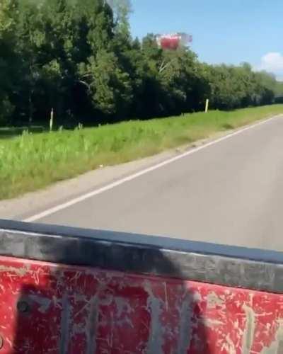 Bottle being dragged along a car due to Aerodynamic drag