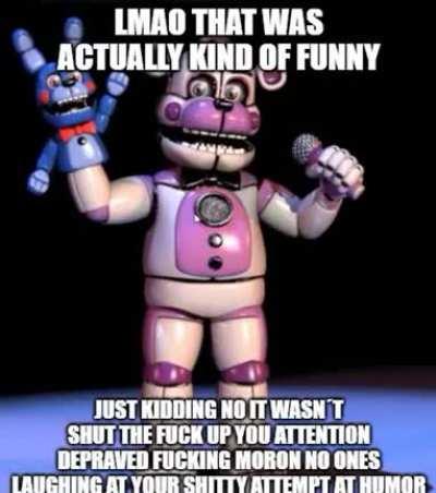 funtime freddy has a messege