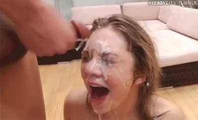 Jessie Andrews Huge Cum Facial