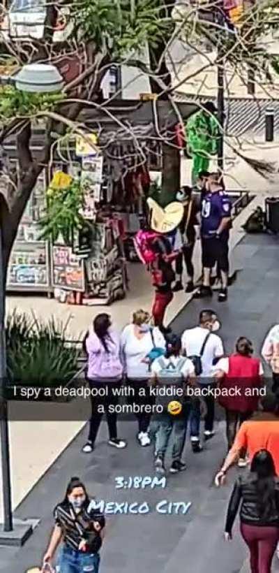 I spy a Mexican Deadpool