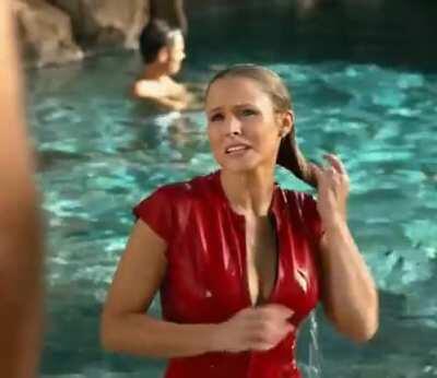 Kristen Bell in red swimsuit