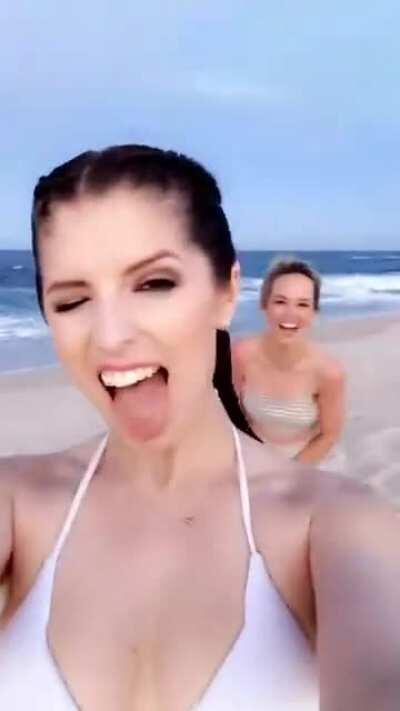 Anna Kendrick at the beach