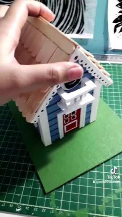 Making a little cute miniature blue house :)