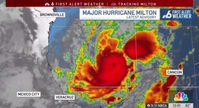 Hurricane expert breaks down on live TV as he talks about the strengthening of Hurricane Milton that's projected to make landfall on Florida, Wednesday night, local time.