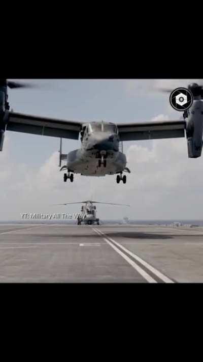 🔥 V-22 Osprey Lands on Aircraft Carrier : aviation || [dd...