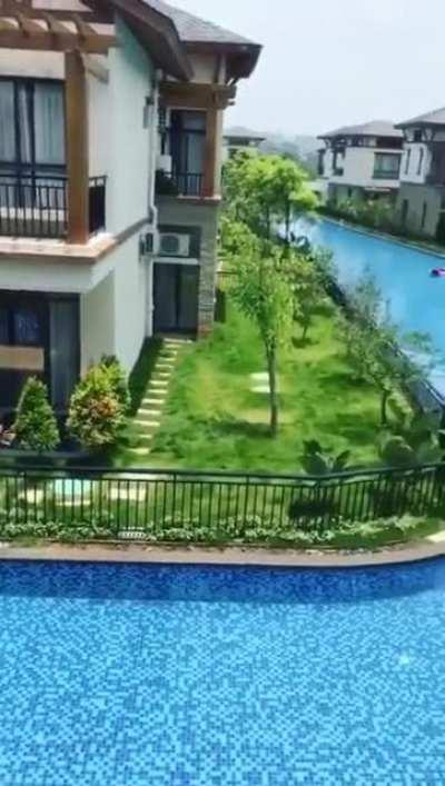 Shared pool at a housing complex in China