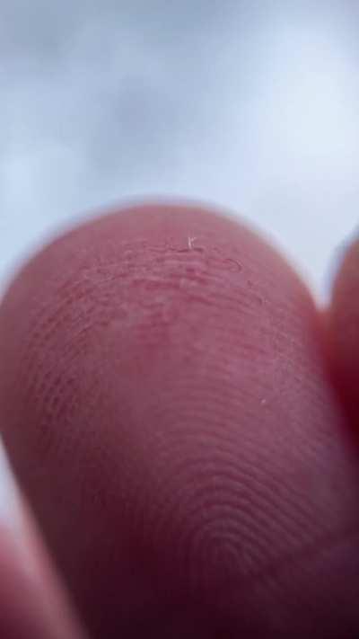 Snowflake melting on my fingertip ❄️ [OC]