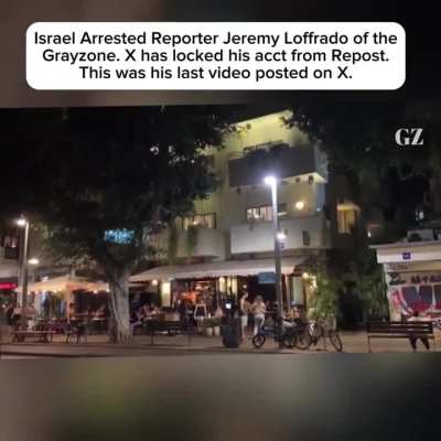 IOF kidnapped journalist Jeremy Loffredo. His last video posted on X reports the damage Iran did to Israel’s strategic locations. Damages the mainstream media did not report. Now Elon Muck's X has locked his account from reposting.