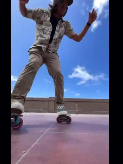 Like skateboarding and roller skating, but harder