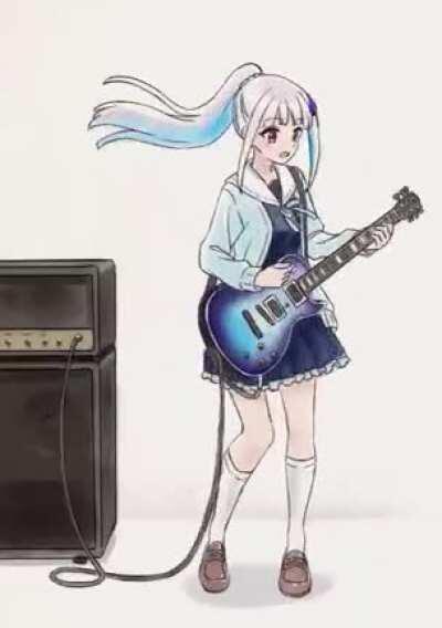 Lize playing guitar [Nijisanji]