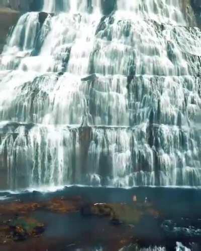 Dynjandi Waterfall in Iceland is huge!