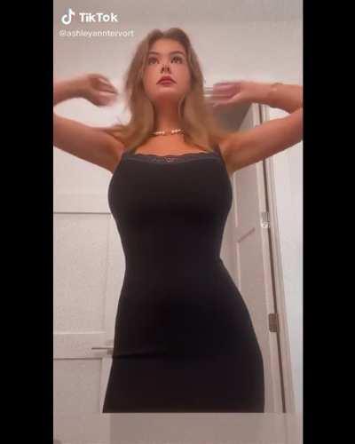 Tight black dress