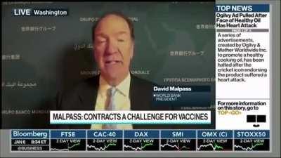 “Pfizer has been hesitant to go into some of the countries because of the liability problems, they don’t have a liability shield.” - World Bank President David Malpass