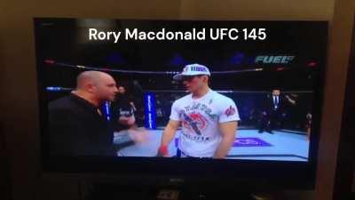 I never knew JRE intro had Rory MacDonald's voice on it.