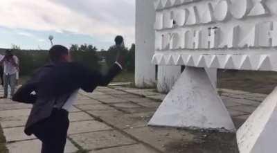 WCGW destroying a champagne bottle