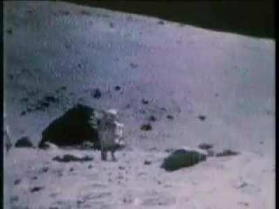 Harrison Schmitt and Gene Cernan singing on the moon - Apollo 17, the final moon mission