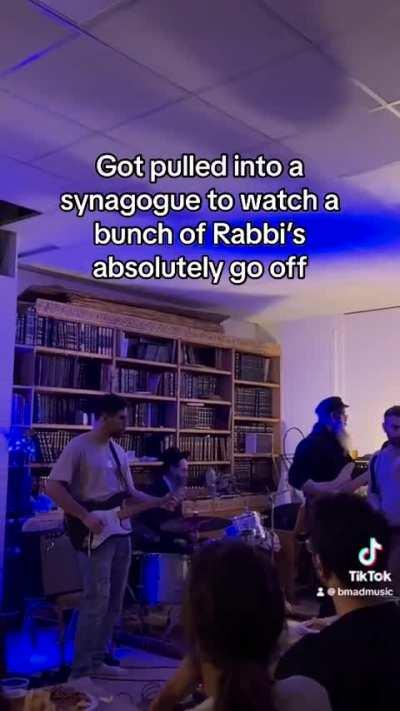 These Rabbis playing jazz fusion in a synagogue