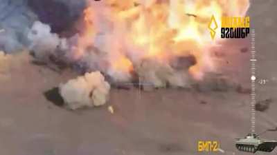 Detonation of ammunition of the Russian BMP-2 after the arrival of an FPV drone in the Belgorod region