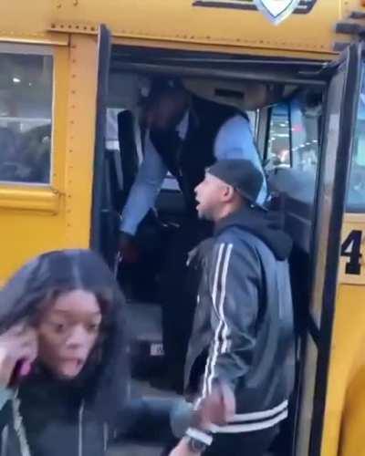 Bus driver kicks a kid out if the bus