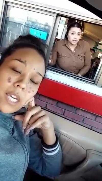 Woman films herself abusing McDonald's staff