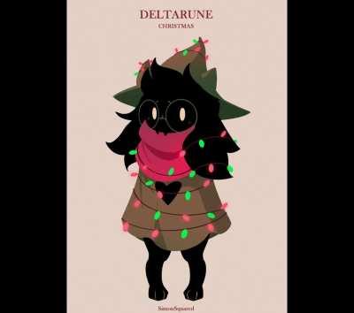 Ralsei is all decorated for Christmas!