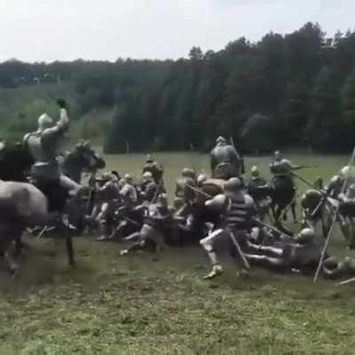 Probably the most realistic cavalry charge you will ever see.