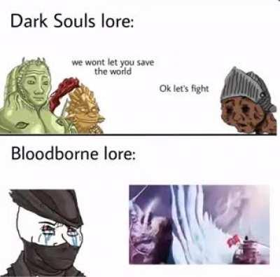 Does anyone know where the video in the &quot;bloodborne lore&quot; part of the meme comes from?