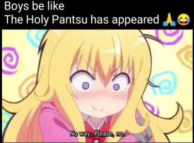 Don’t lie you would praise the Holy Pantsu as well