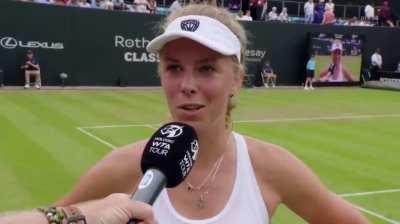 Magdalena Frech when asked at the post-match interview what was she thinking when Cirstea started coming back in the final set: &quot;Oh fuck.&quot;