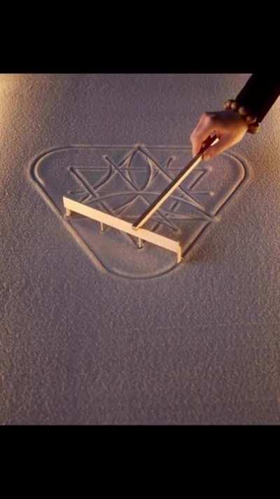 The person in this video was using math to create artwork in the sand. I'll provide the source link in the comments