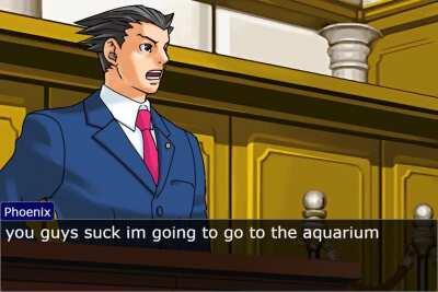 phoenix wright is attracted to goldfish