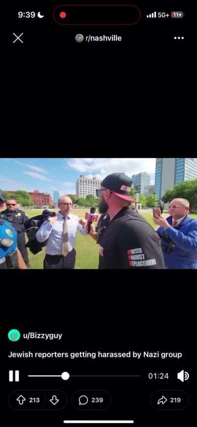 Ankle sock Neo-Nazis’s strike again in Nashville, TN!Harassing and menacing Jewish reporters on camera. 