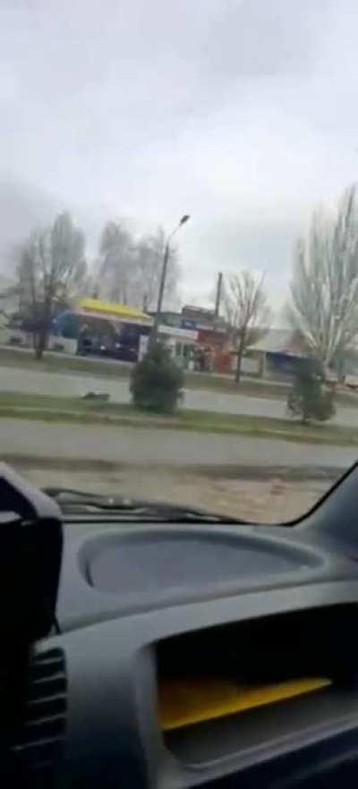 Civilian caught in a cross fire - Melitopol