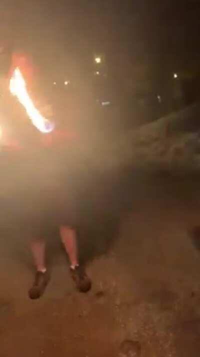 Just juggled fire for the first time