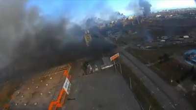 Drone footage of the destruction in Mariupol