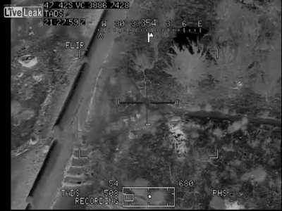 U.S. Apache pilot helps assault force accurately throw frags at hiding Taliban