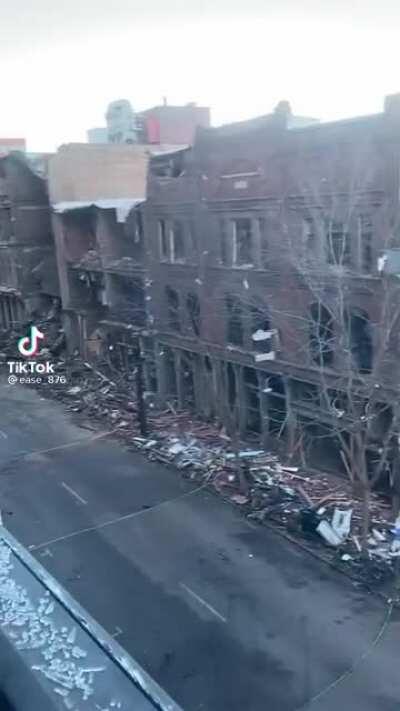 Cleanup progress of 2020 Nashville bombing