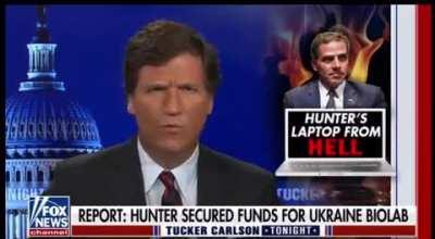 Tucker Carlson Report: Hunter Biden did in fact secure funding for bio labs in Ukraine. Over the weekend, the show obtained a number of documents from a former high ranking US official, that show the US Government, through the Pentagon, did in fact fund r