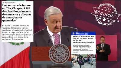 AMLO habla sobre la situacion de Tila , chiapas.