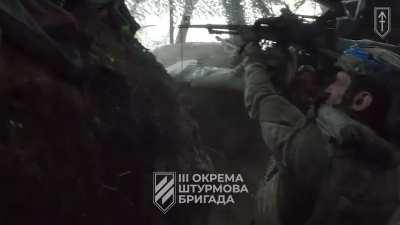 1st Assault Battalion, 3rd Assault Brigade fighting near Novovodyane, Kharkiv.